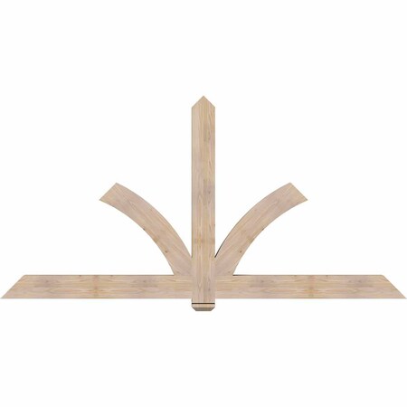 Ekena Millwork Redmond Smooth Timber Gable Bracket, Douglas Fir, 96"W x 48"H x 3 1/2"D x 5 1/2"F, 12/12 Pitch GBW096X48X0406RED00SDF